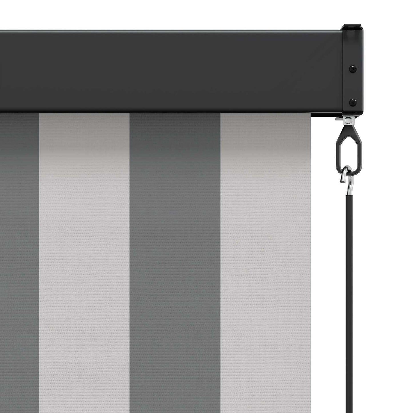 Rullegardin Antrasitt og Hvit 120 x 250 cm Stoff og Aluminium
