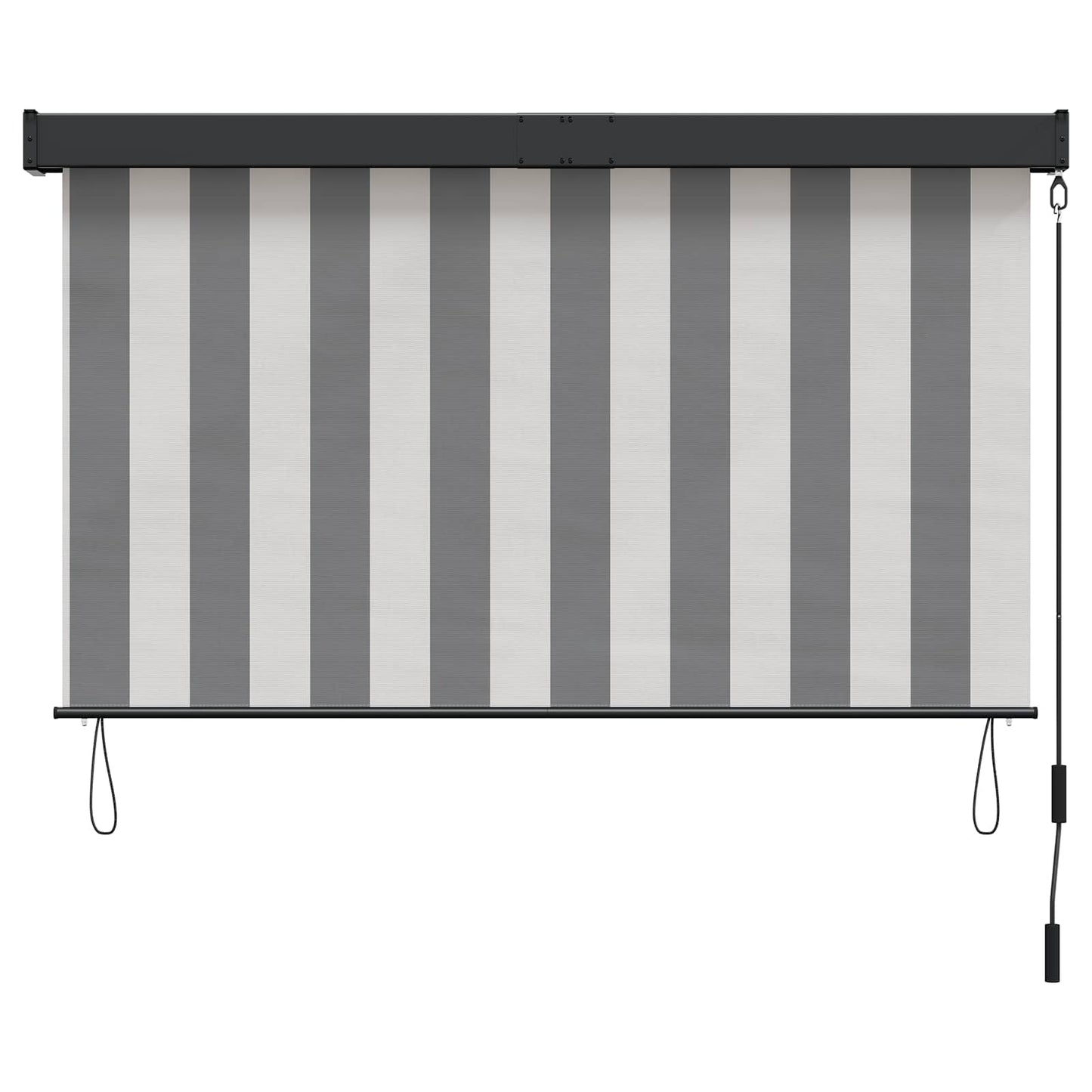 Rullegardin Antrasitt og Hvit 120 x 250 cm Stoff og Aluminium