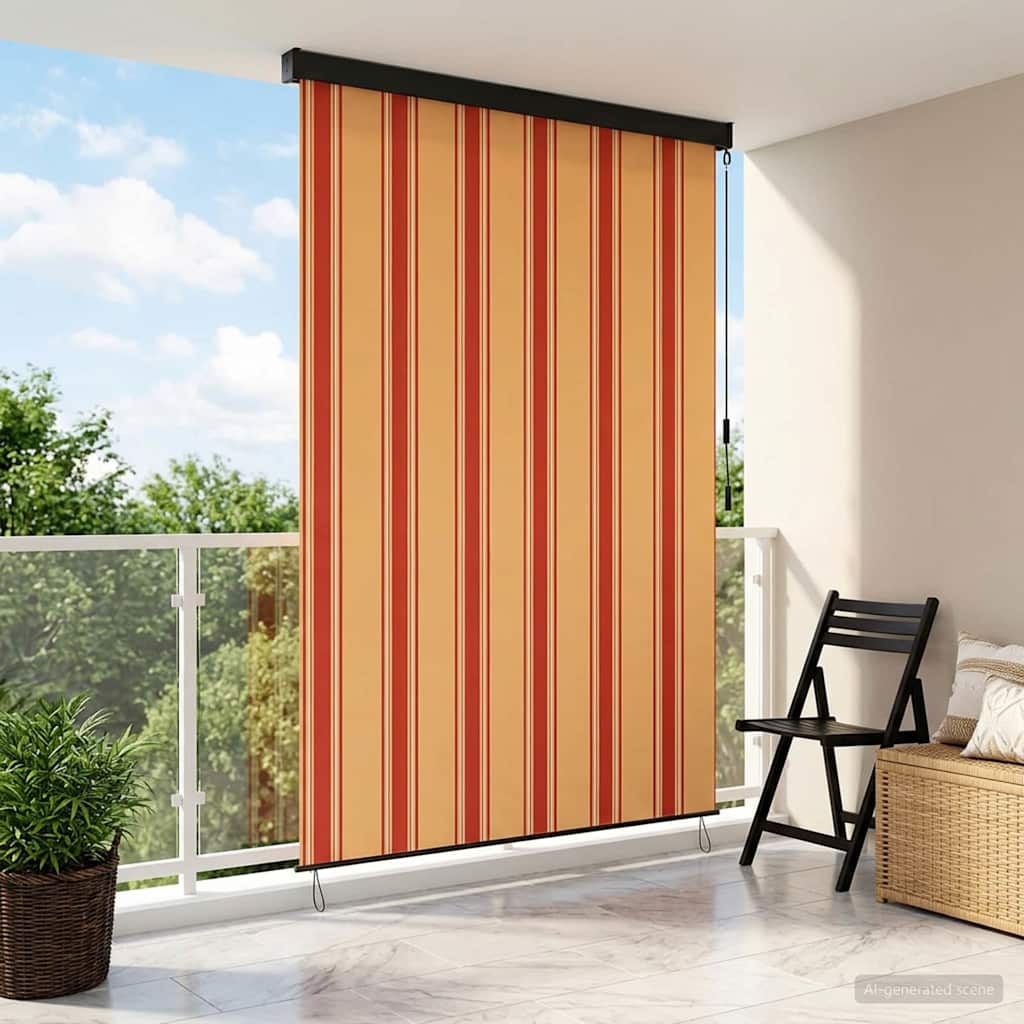 Rullegardin Flerfarget 120 x 250 cm Stoff og Aluminium