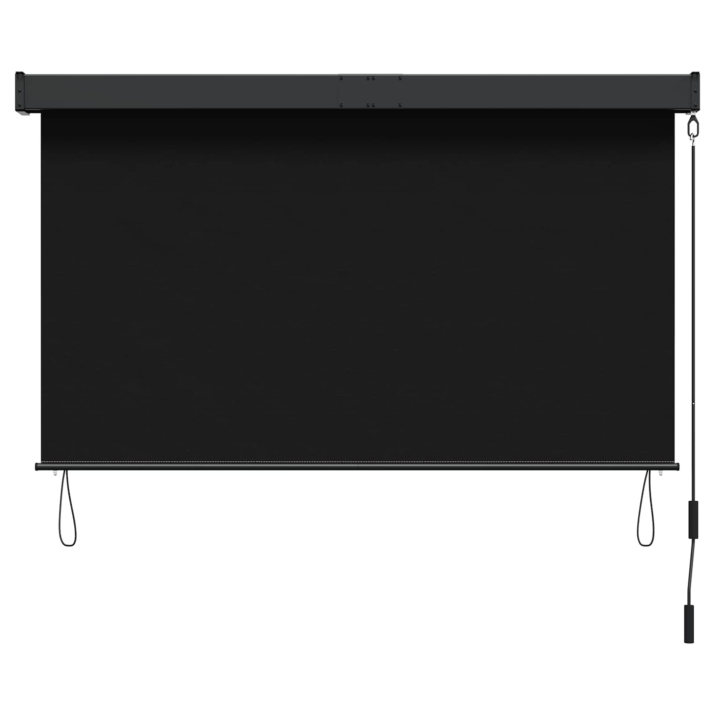 Rullegardin Svart 140 x 250 cm Stoff og Aluminium