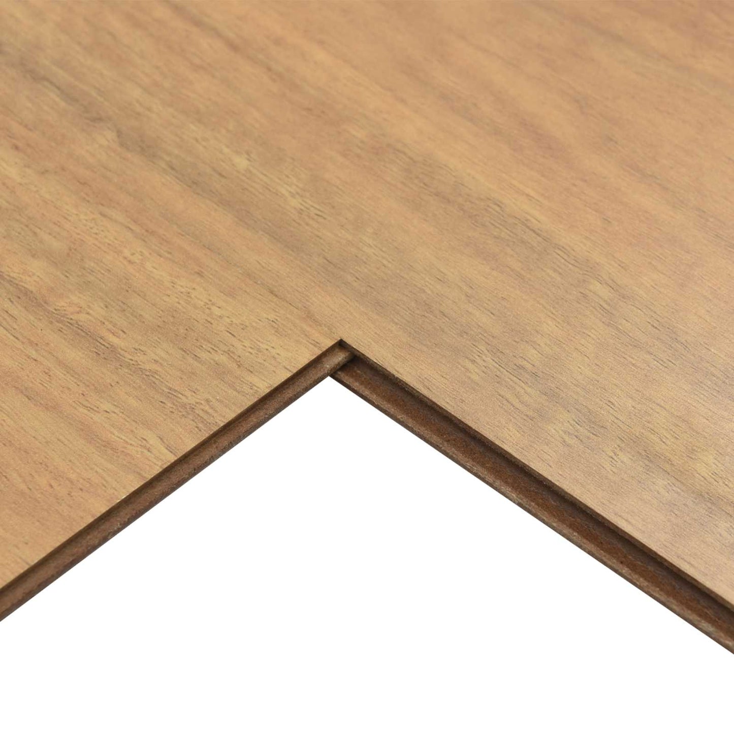 Laminatgulv 5 pcs Mørk valnøtt 101 x 20 x 0,8 cm Konstruert tre