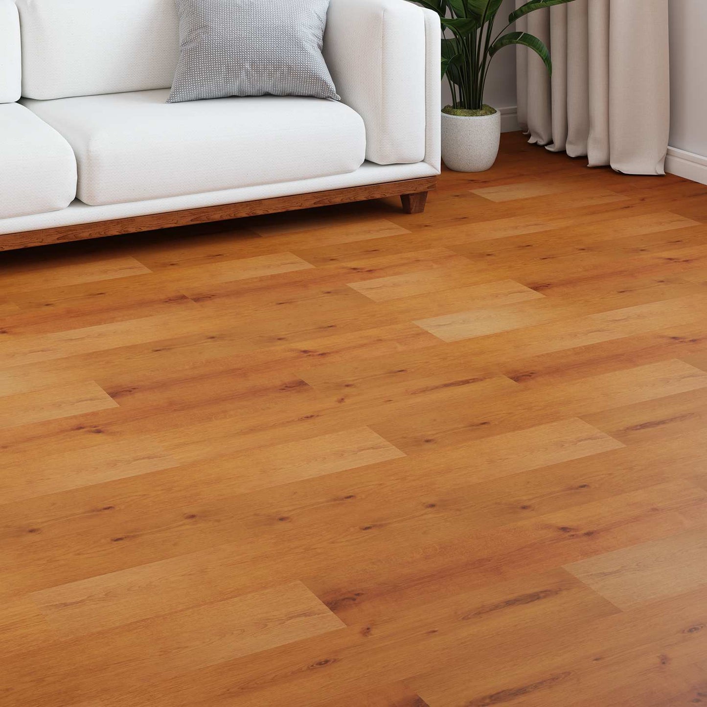 Laminatgulv 5 pcs Sandbeige 101 x 20 x 0,8 cm Konstruert tre