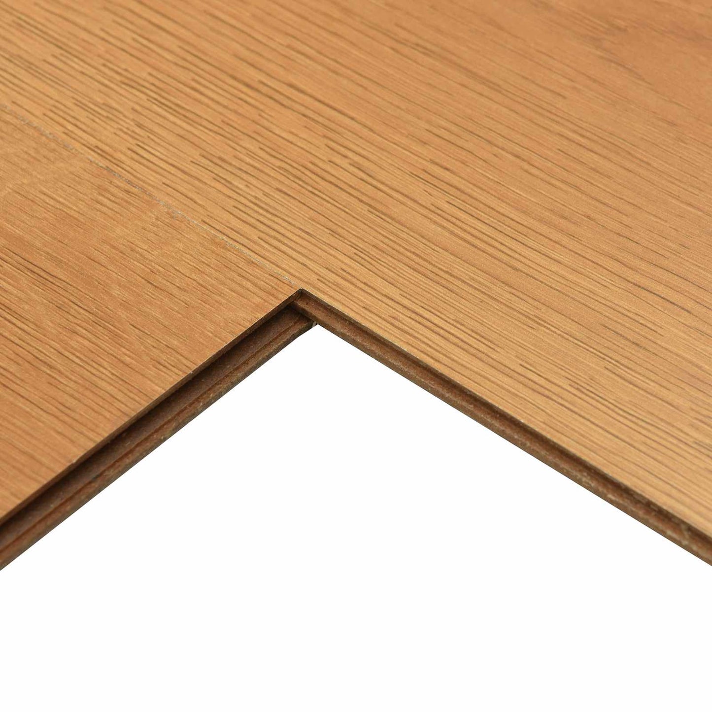 Laminatgulv 15 pcs Lys beige 101 x 20 x 0,8 cm Konstruert tre