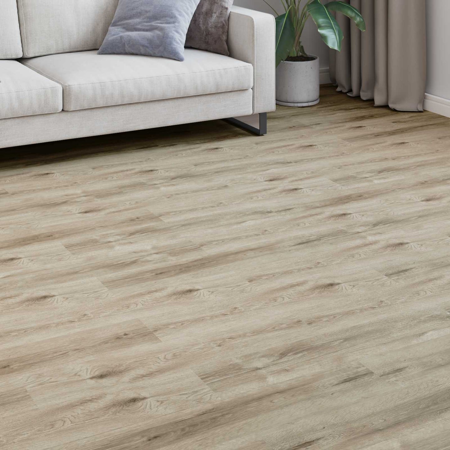 Laminatgulv 15 pcs Hvitvasket brun 101 x 20 x 0,8 cm