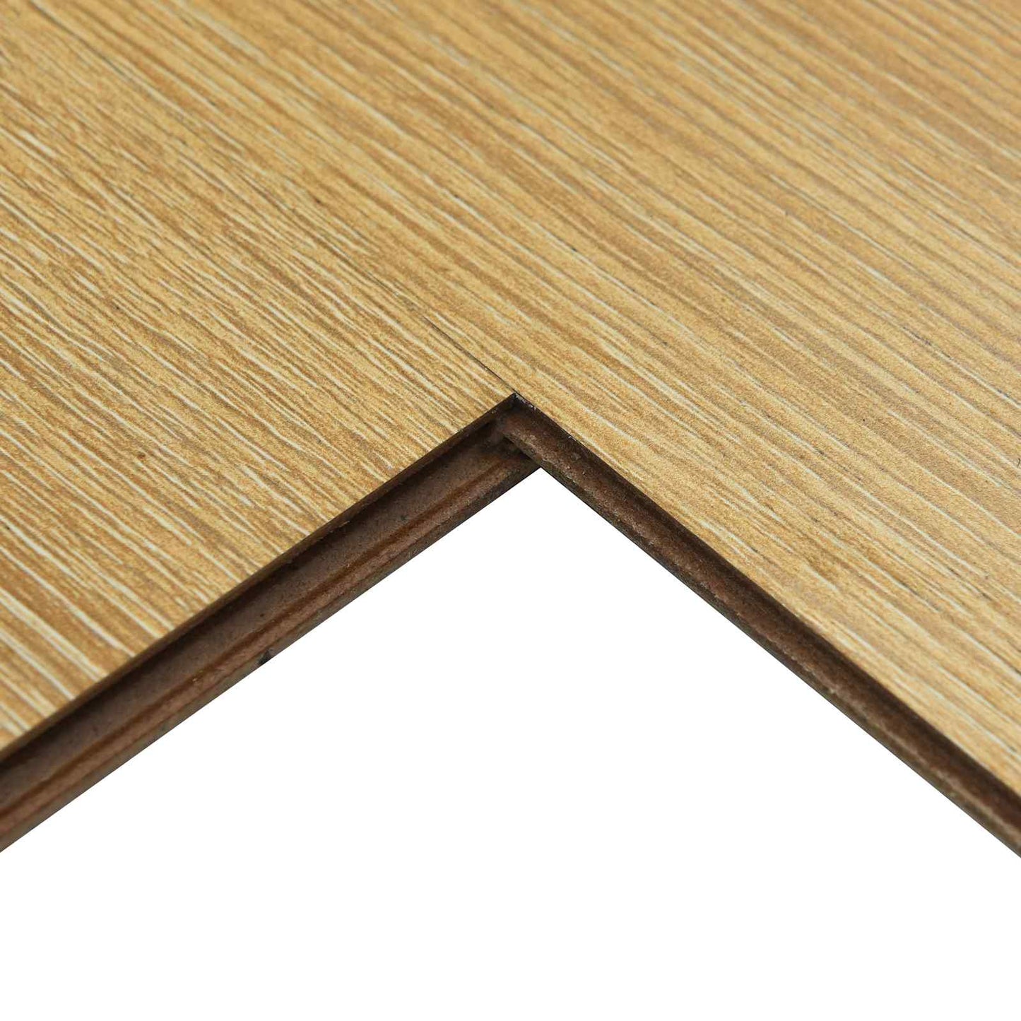 Laminatgulv 15 pcs Gylden brun 101 x 20 x 0,8 cm Konstruert tre