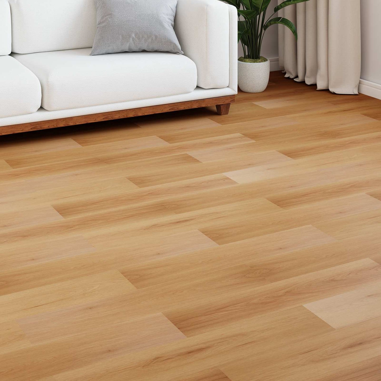 Laminatgulv 15 pcs Naturlig Bambus 101 x 20 x 0,8 cm
