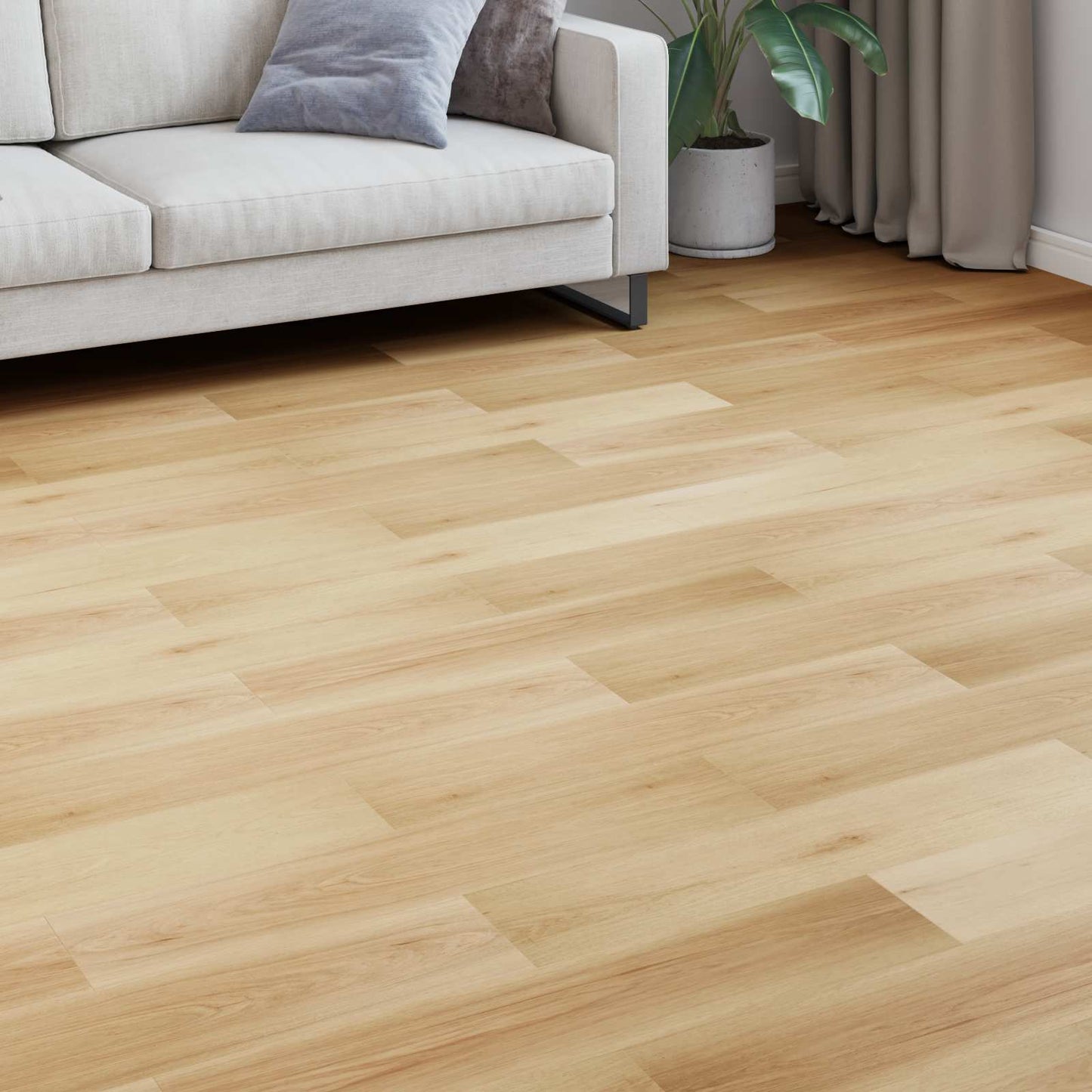 Laminatgulv 15 pcs Lys lønn 101 x 20 x 0,8 cm Konstruert tre