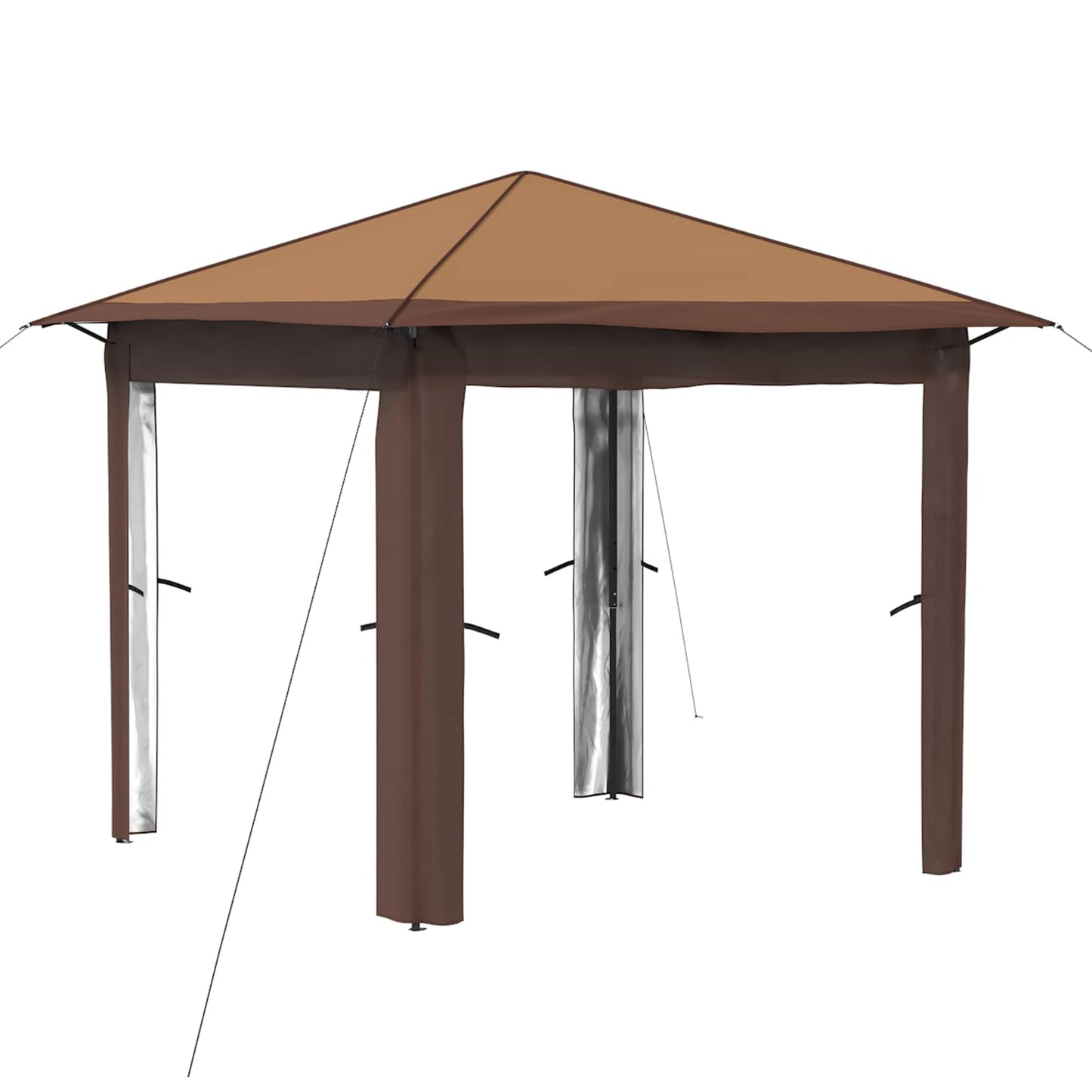 Gazebo uten sidevegg 2,6 x 2,6 m Beige og Brun