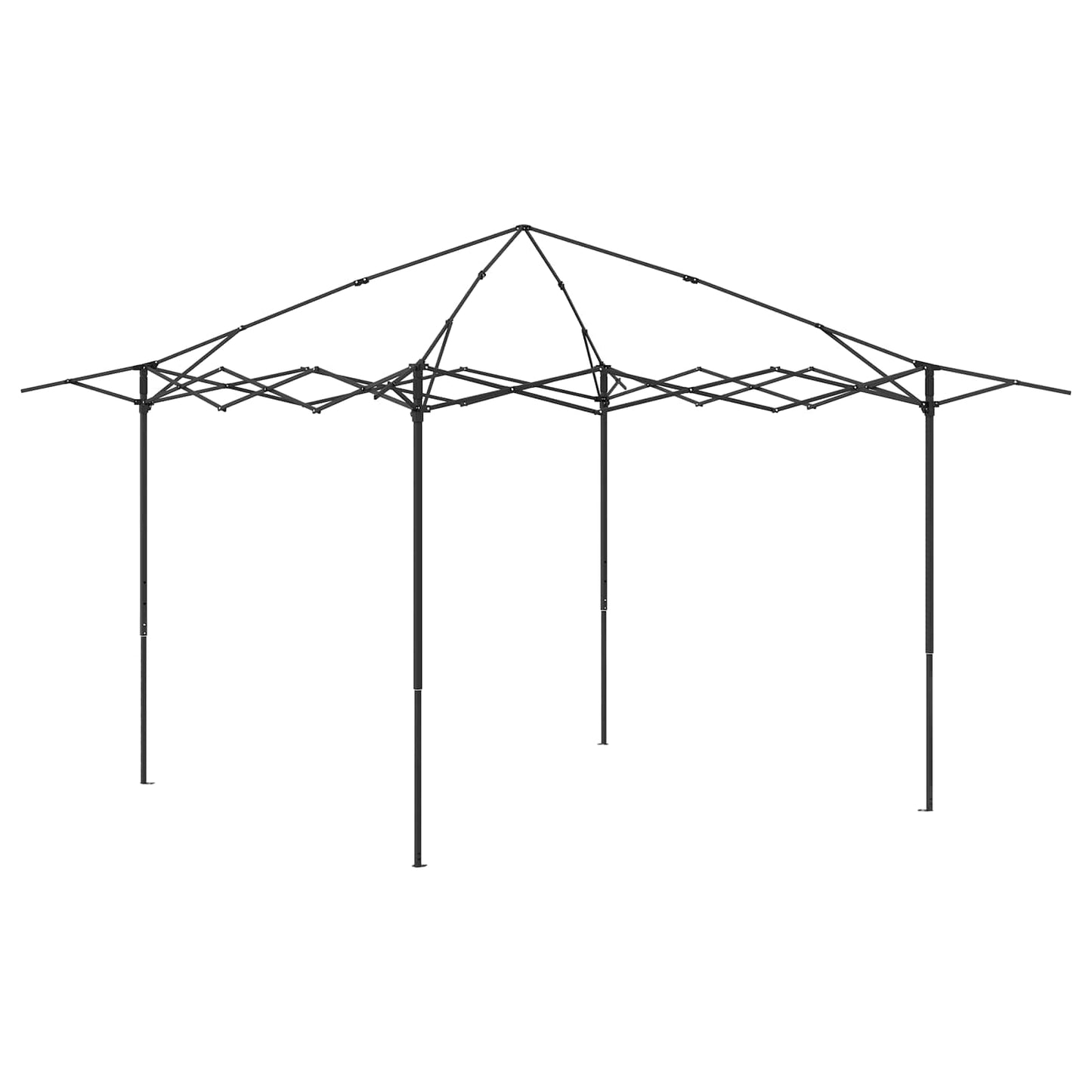 Gazebo uten sidevegg 4 x 4 m Krem og brun