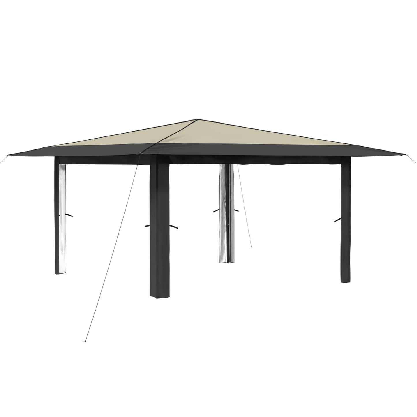 Gazebo uten sidevegg 4 x 4 m Krem og Antrasitt