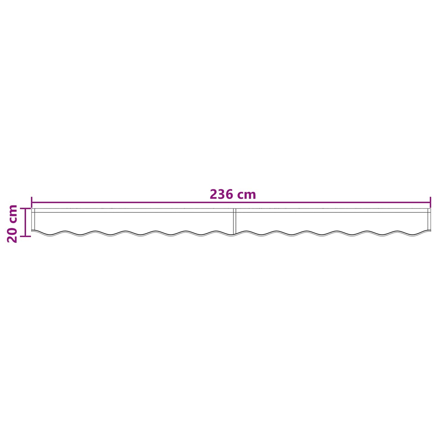 Markisekant erstatning Polyester