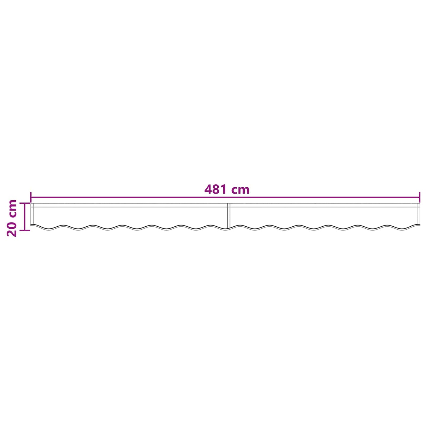 Markisekant erstatning Polyester