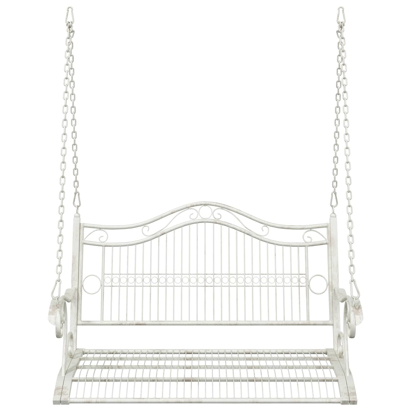 Svingbenk Stål 115 x 61 x 63 cm Antikk hvit