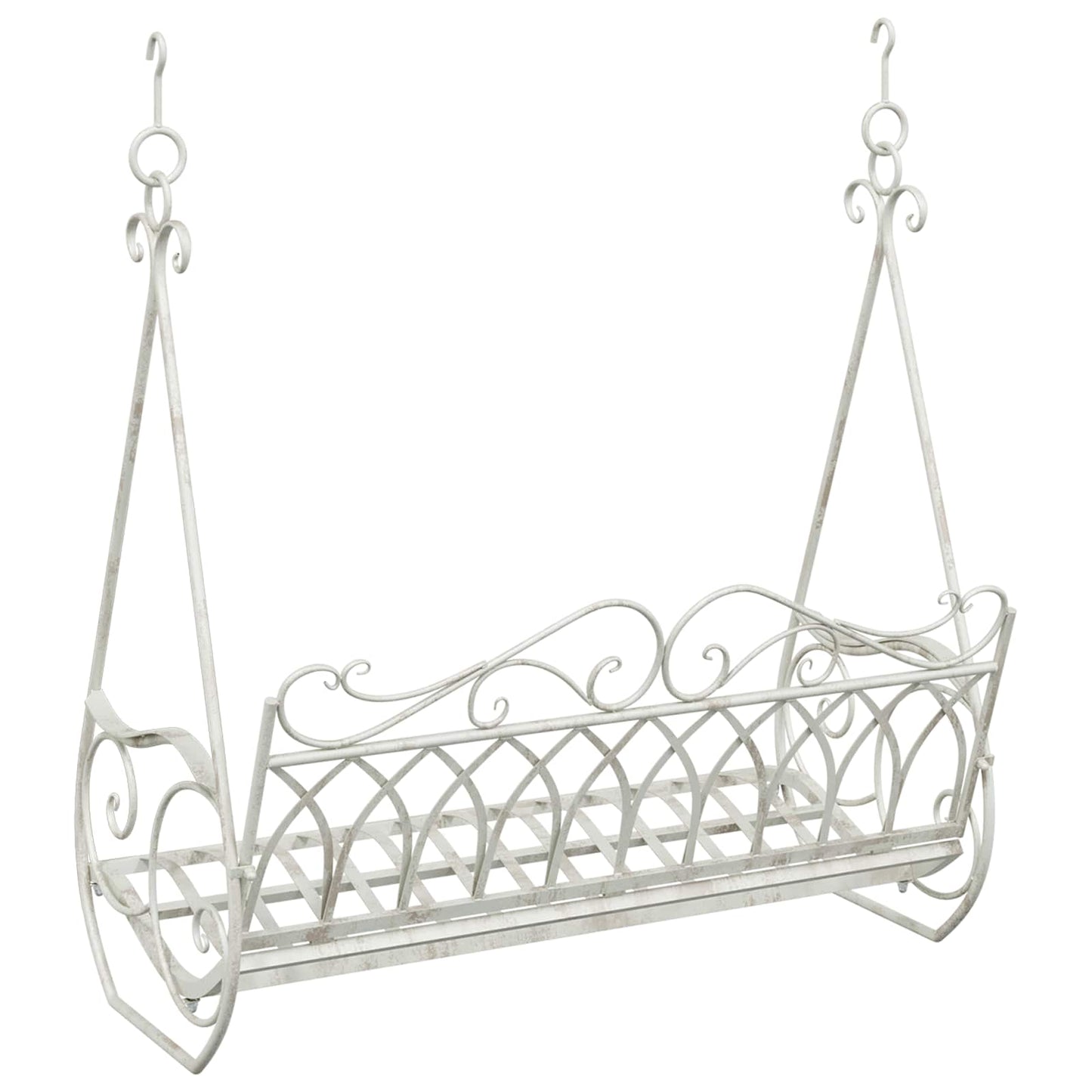 Svingbenk Stål 112 x 60 x 126,5 cm Antikk hvit