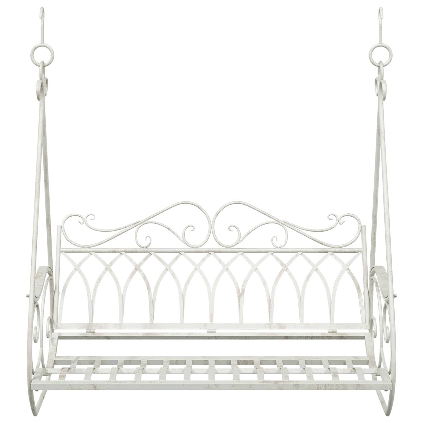 Svingbenk Stål 112 x 60 x 126,5 cm Antikk hvit