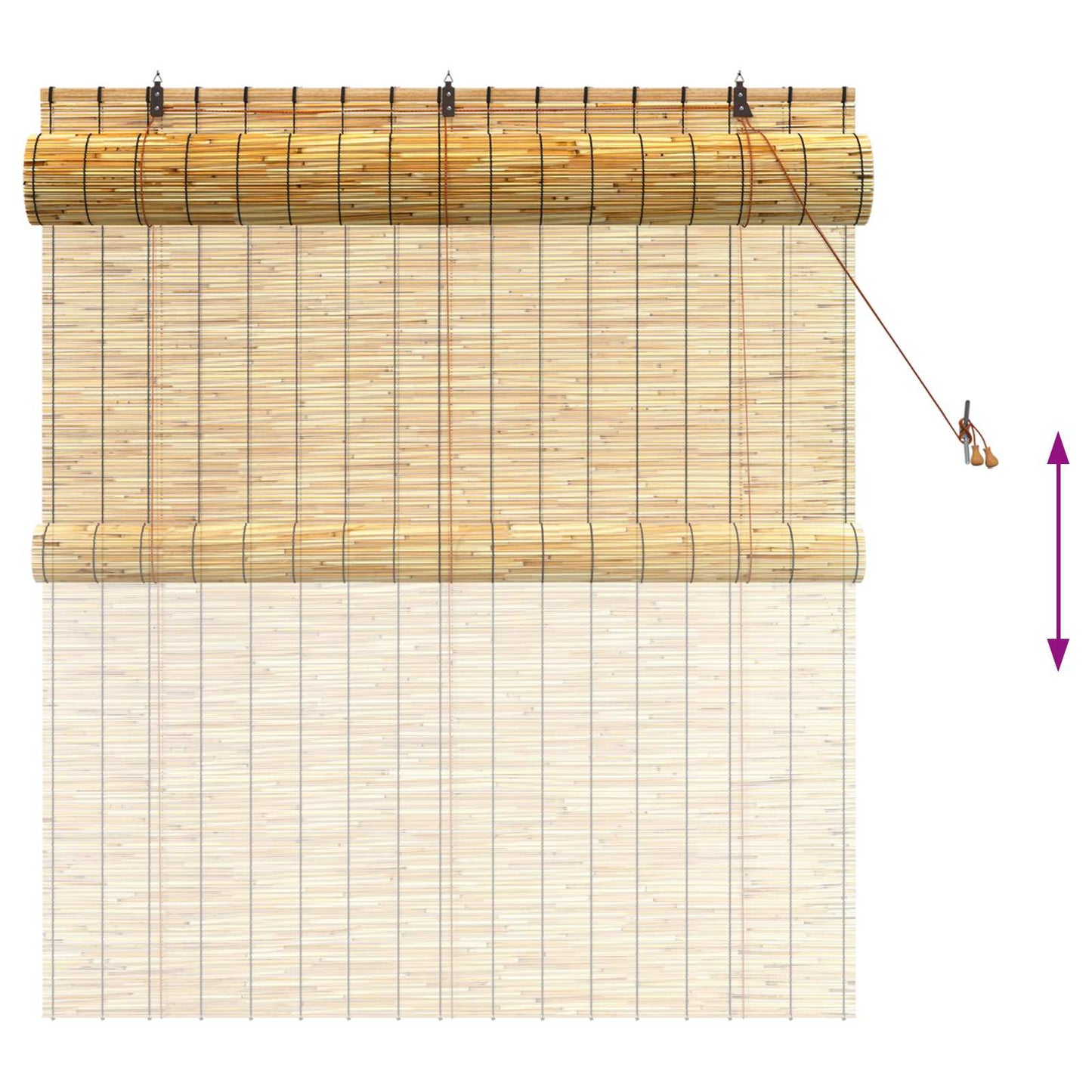 Rullegardin Naturlig 140 x 160 cm Siv