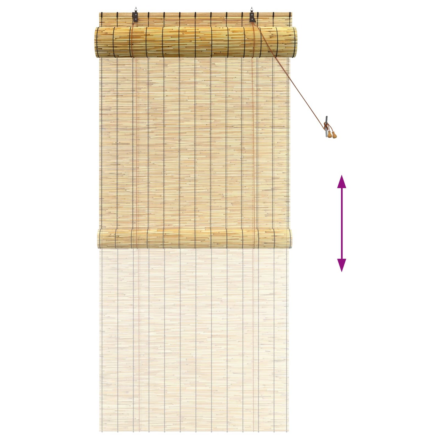 Rullegardin Naturlig 100 x 220 cm Siv