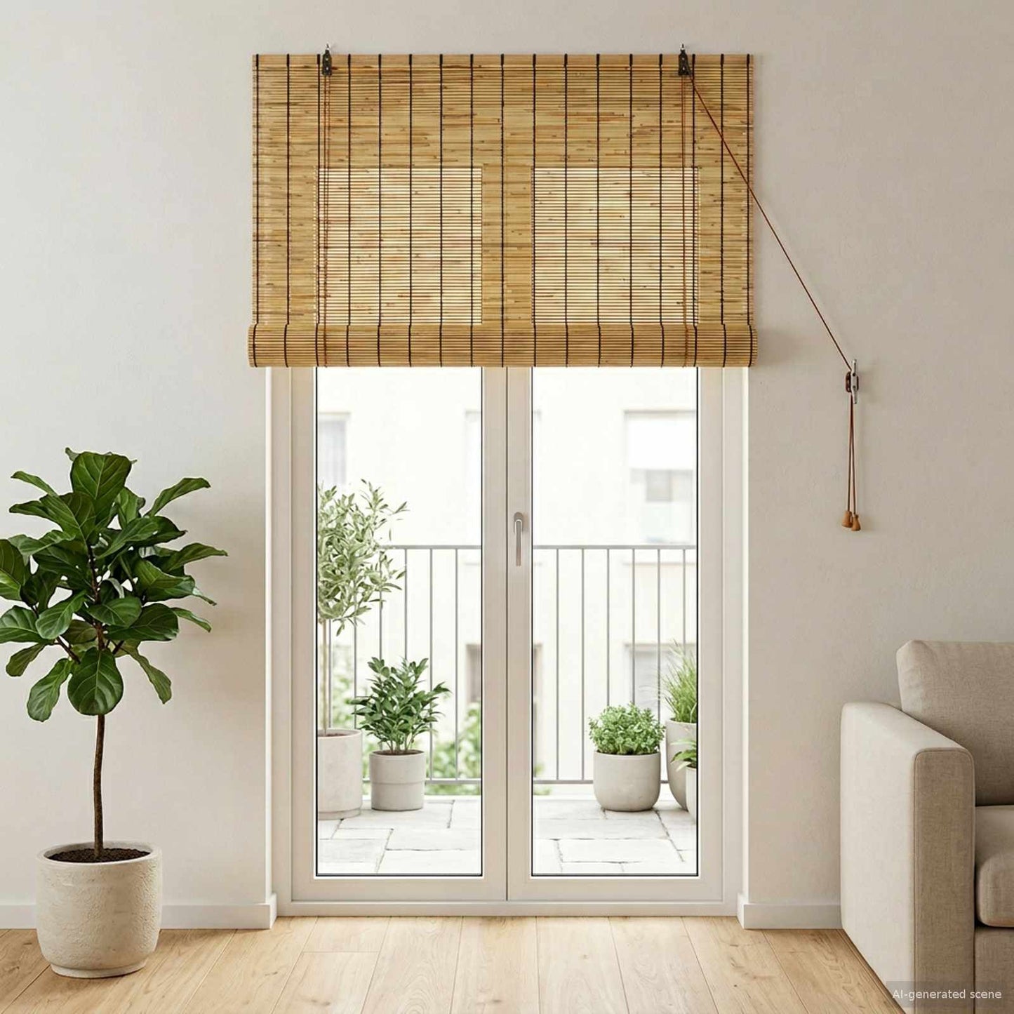 Rullegardin Naturlig 120 x 220 cm Siv