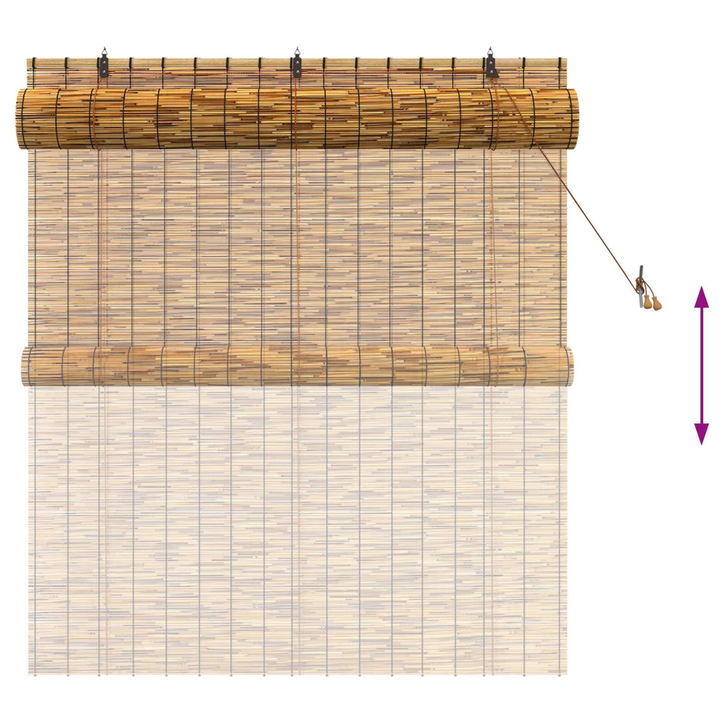 Rullegardin Brun 140 x 160 cm Siv