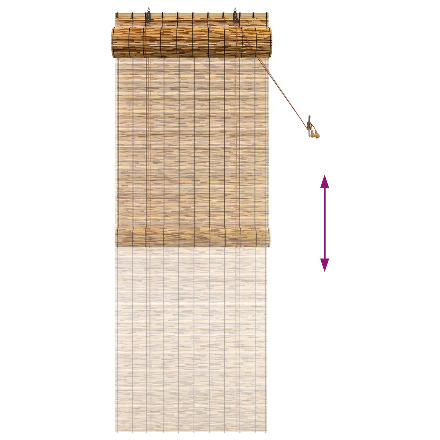 Rullegardin Brun 80 x 220 cm Siv