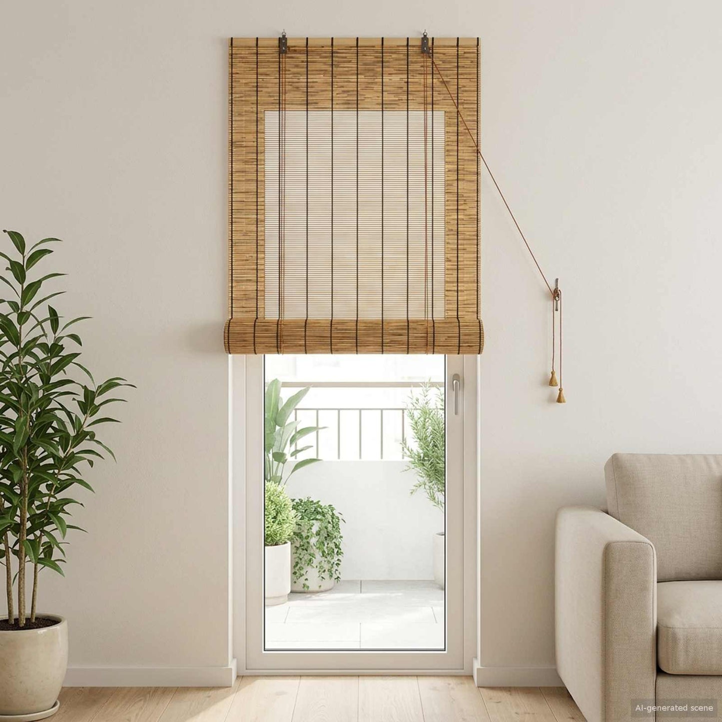 Rullegardin Brun 100 x 220 cm Siv