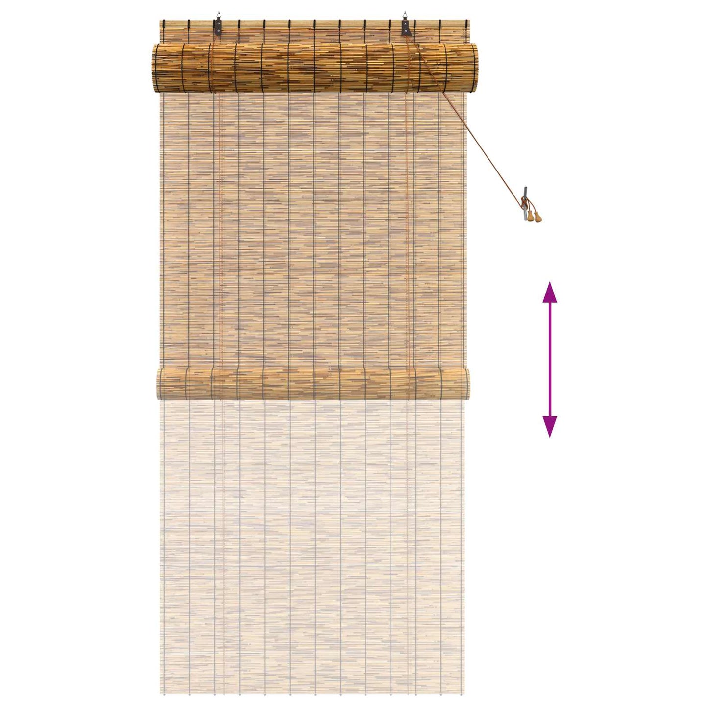 Rullegardin Brun 100 x 220 cm Siv