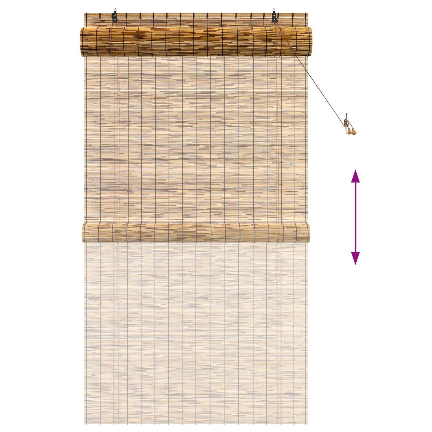 Rullegardin Brun 120 x 220 cm Siv