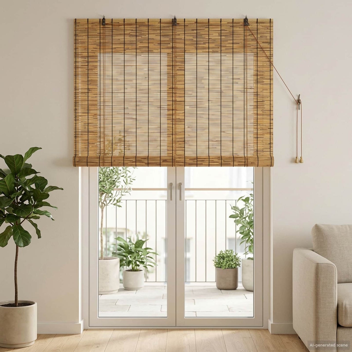 Rullegardin Brun 140 x 220 cm Siv