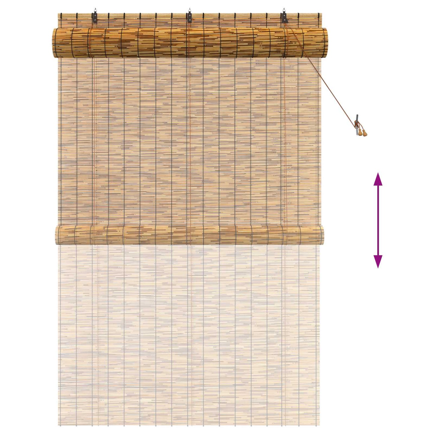 Rullegardin Brun 140 x 220 cm Siv