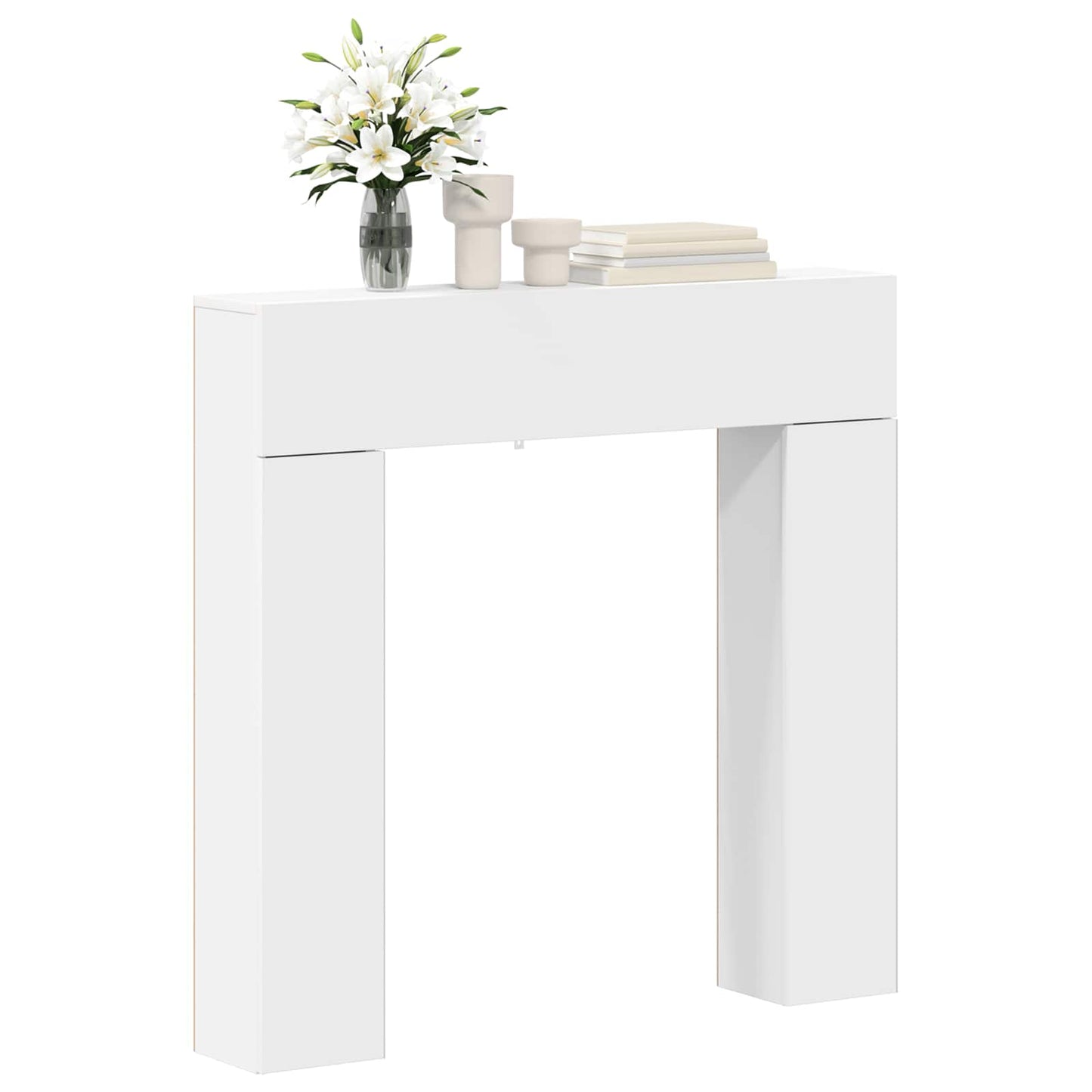 Peisramme Hvit 102 x 18 x 100,5 cm Konstruert tre