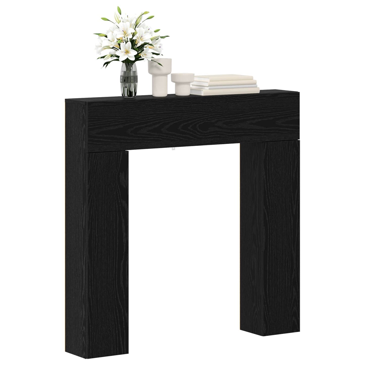 Peisramme Svart eik 102 x 18 x 100,5 cm Konstruert tre