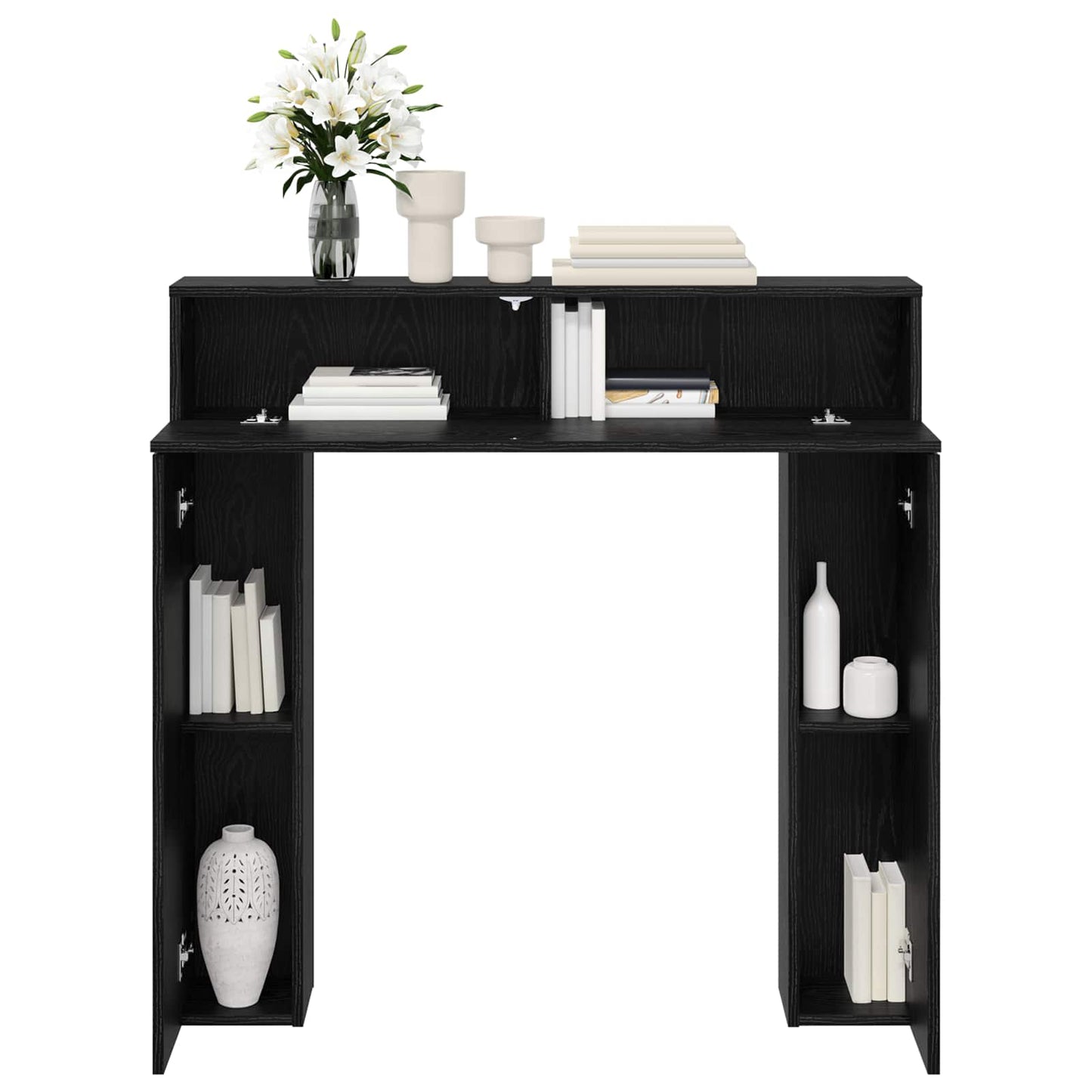 Peisramme Svart eik 102 x 18 x 100,5 cm Konstruert tre