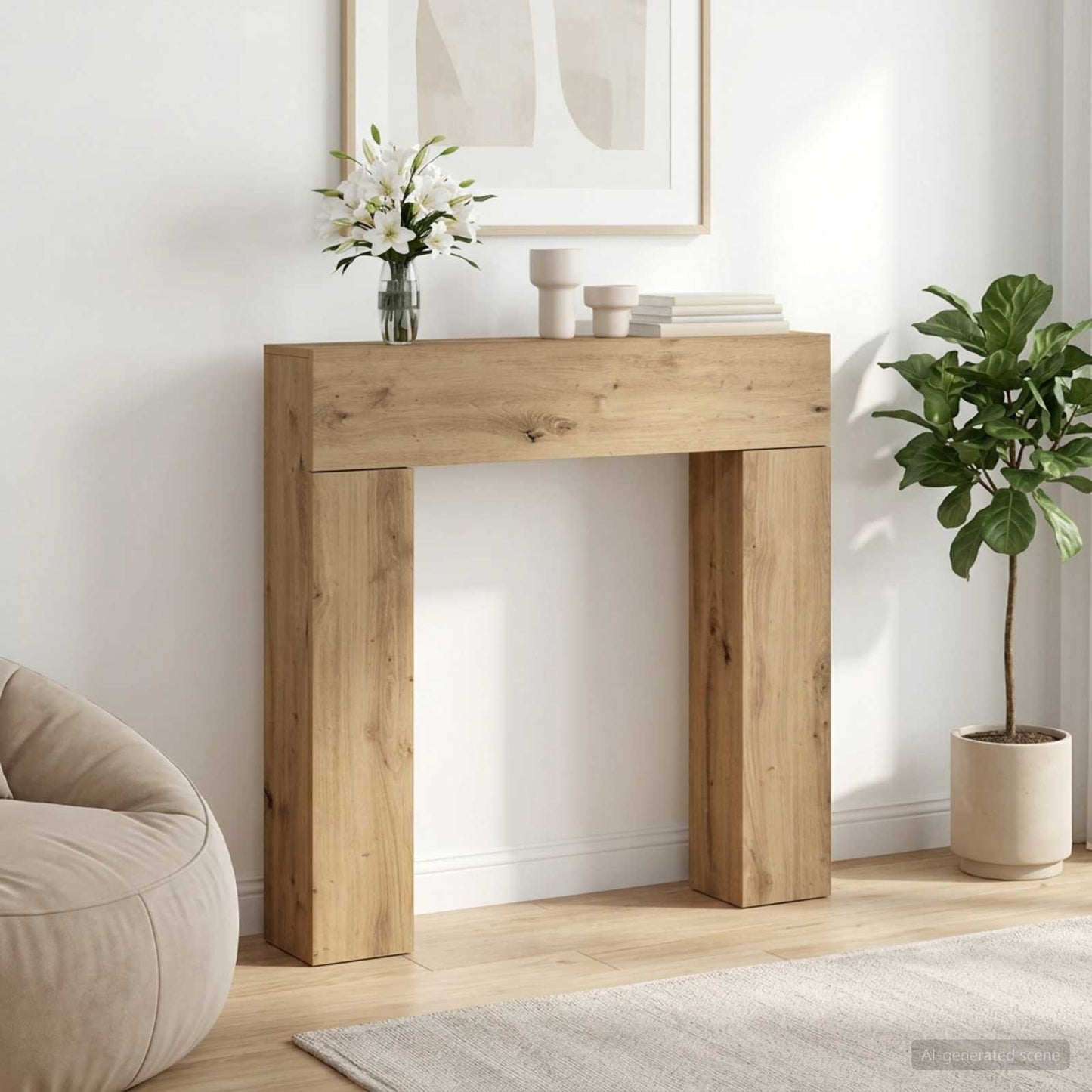 Peisramme Artisan eik 102 x 18 x 100,5 cm Konstruert tre