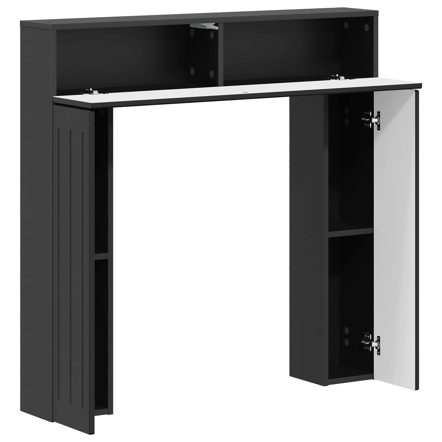 Peisramme Svart 102 x 18 x 100,5 cm Konstruert tre