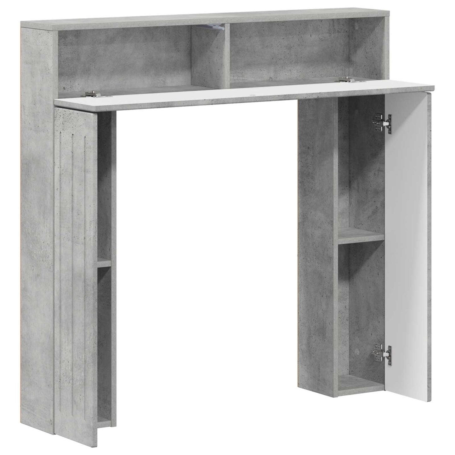 Peisramme Betonggrå 102 x 18 x 100,5 cm Konstruert tre