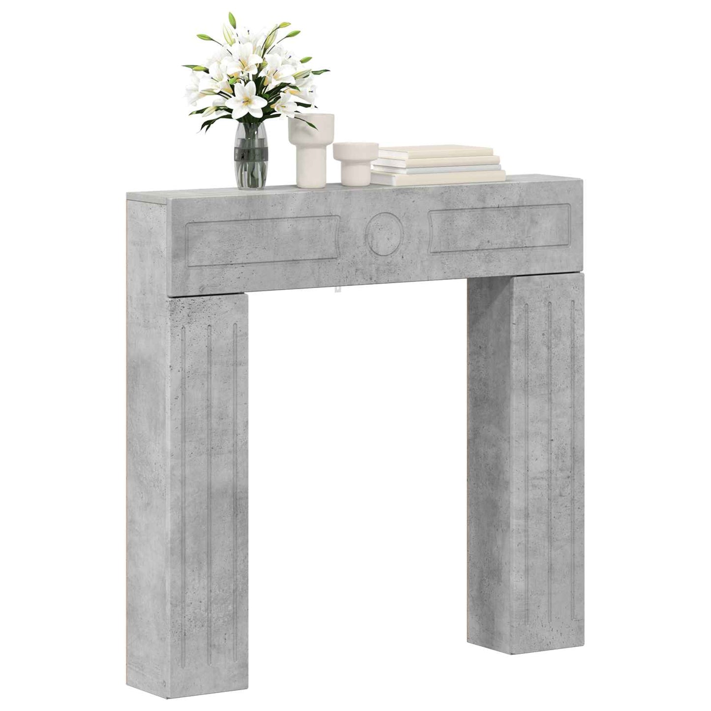 Peisramme Betonggrå 102 x 18 x 100,5 cm Konstruert tre