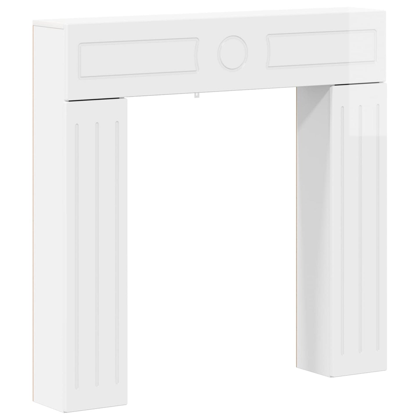 Peisramme Høgglans hvit 102 x 18 x 100,5 cm Konstruert tre