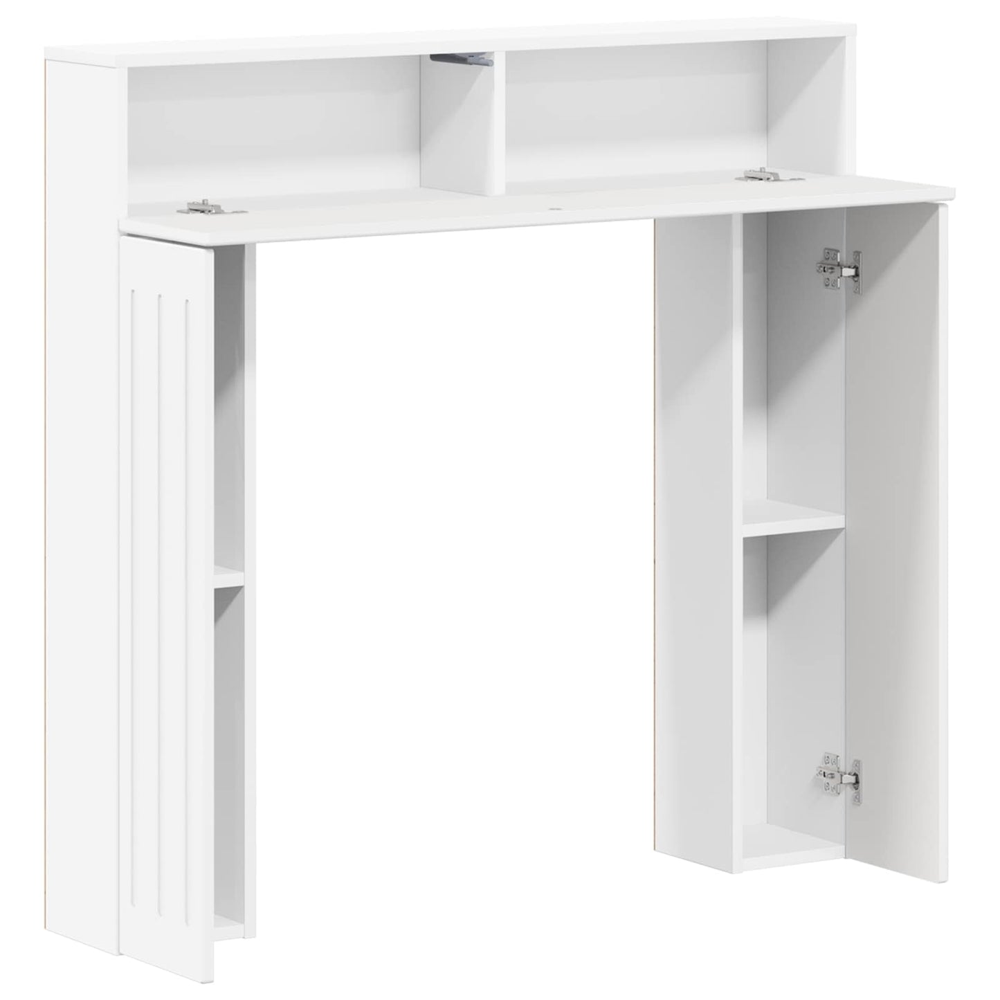 Peisramme Høgglans hvit 102 x 18 x 100,5 cm Konstruert tre