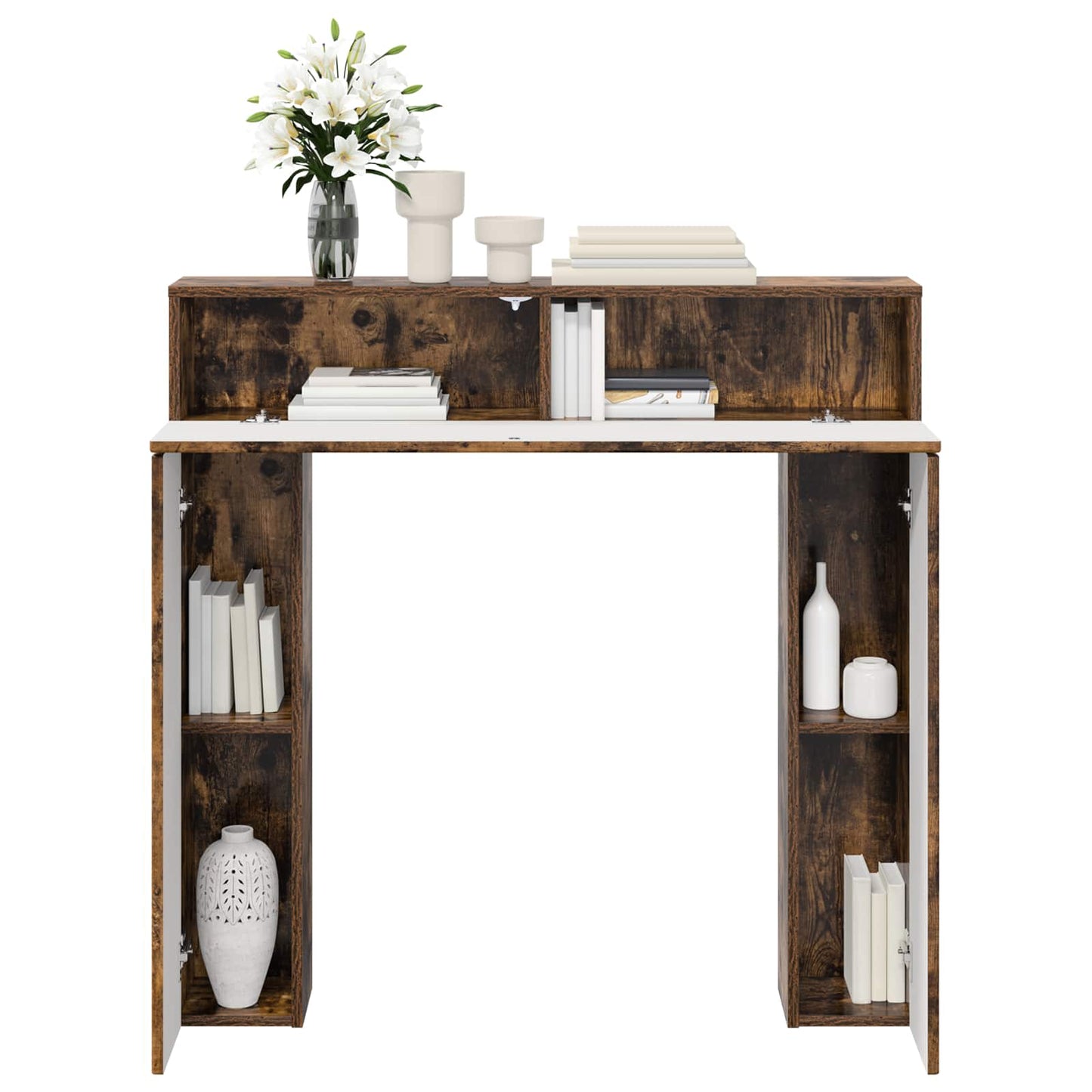 Peisramme Røkt Eik 102 x 18 x 100,5 cm Konstruert tre