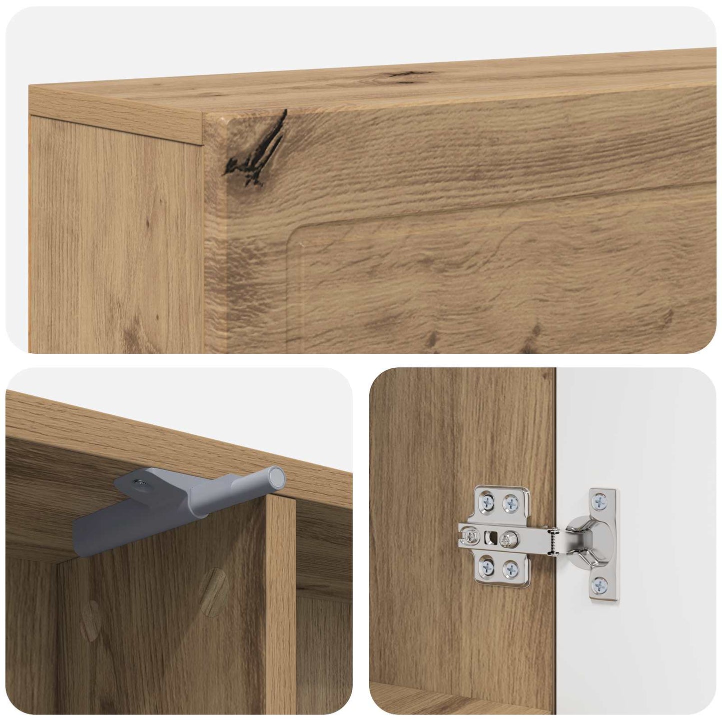 Peisramme Artisan eik 102 x 18 x 100,5 cm Konstruert tre