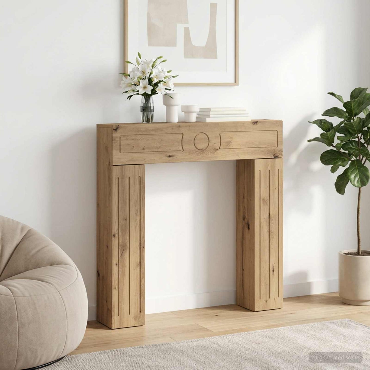 Peisramme Artisan eik 102 x 18 x 100,5 cm Konstruert tre