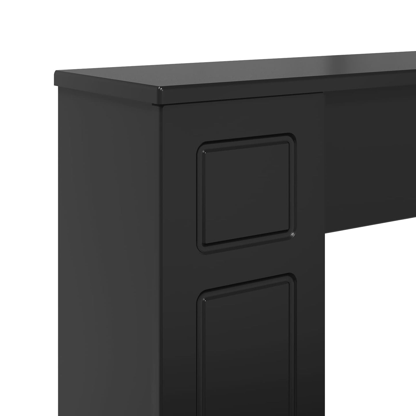 Peisramme Svart 100 x 20 x 100 cm Konstruert tre