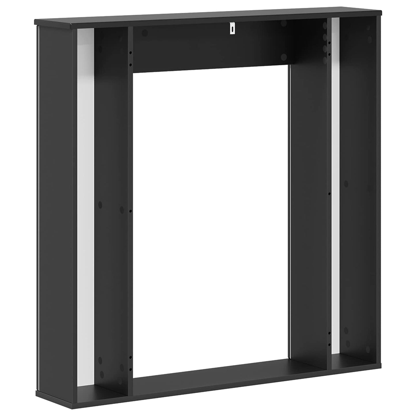 Peisramme Svart 100 x 20 x 100 cm Konstruert tre