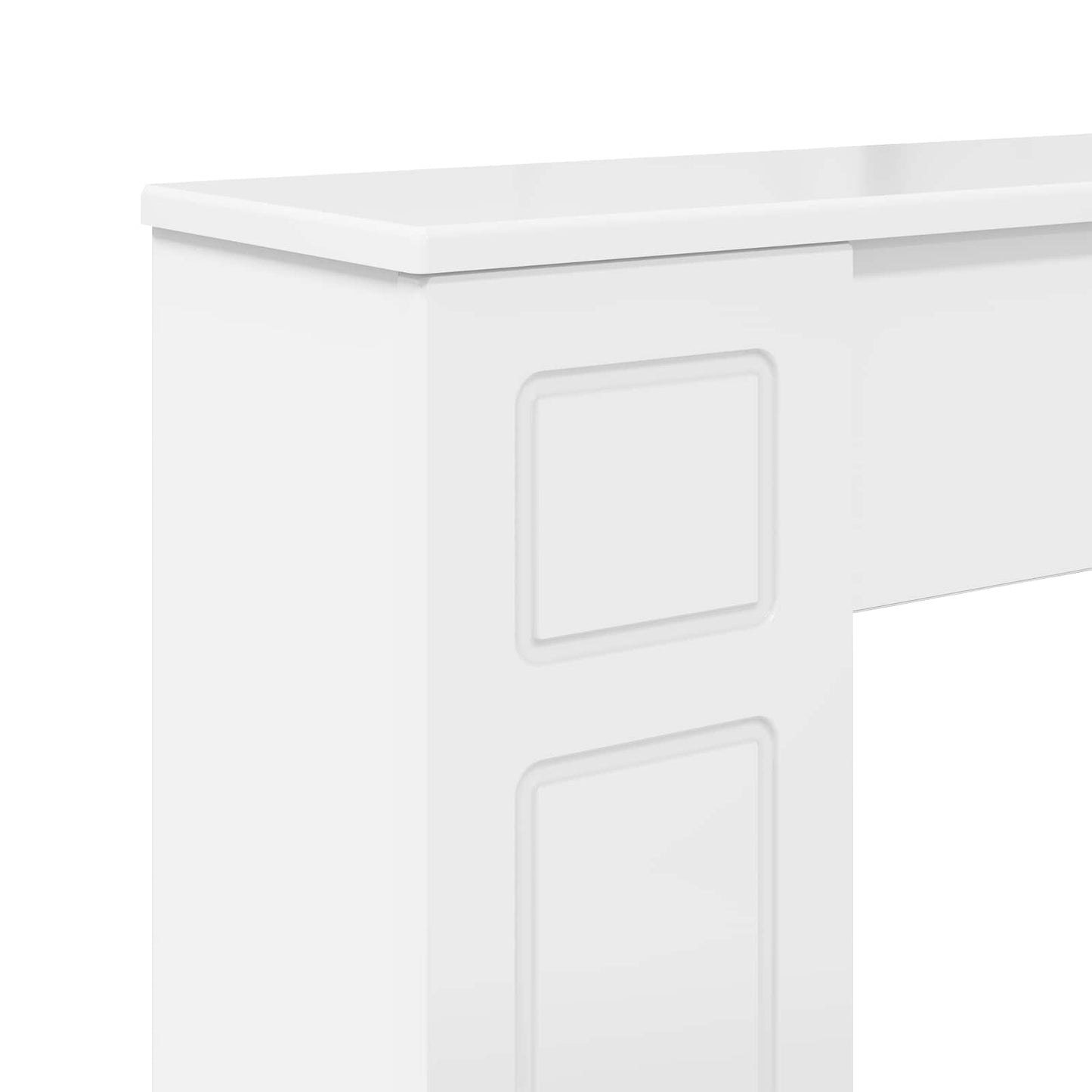 Peisramme Glanset Hvit 100 x 20 x 100 cm Konstruert tre