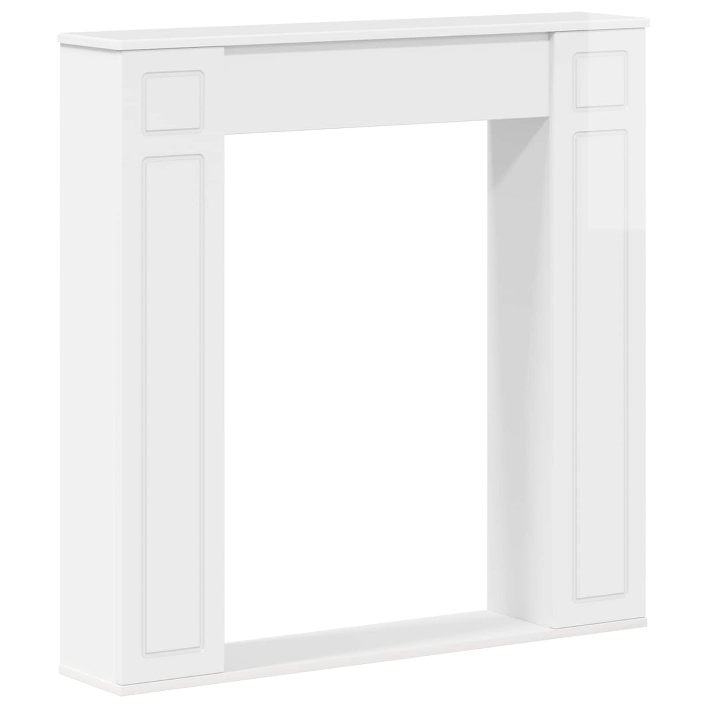 Peisramme Glanset Hvit 100 x 20 x 100 cm Konstruert tre