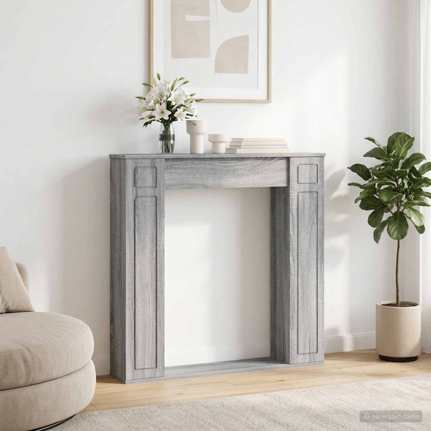 Peisramme Grå Sonoma 100 x 20 x 100 cm Konstruert tre