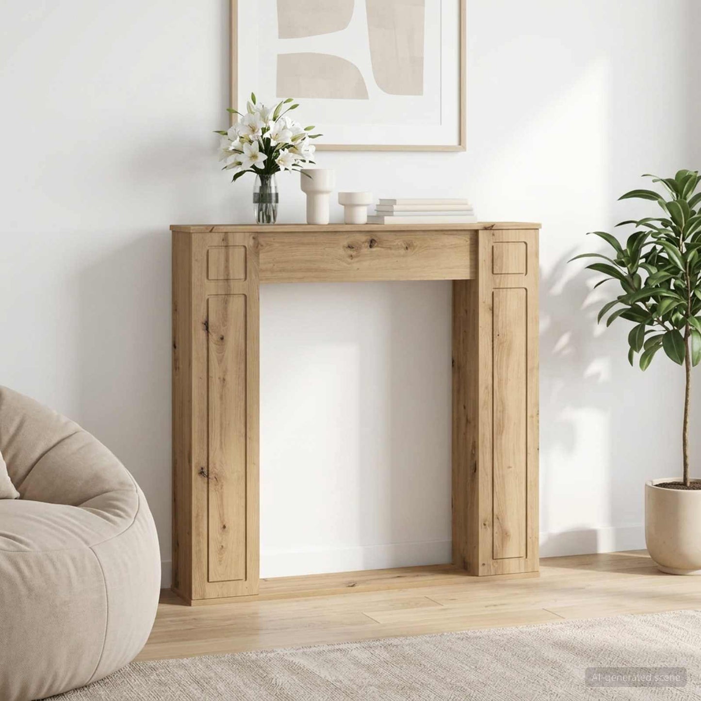 Peisramme Artisan eik 100 x 20 x 100 cm Konstruert tre