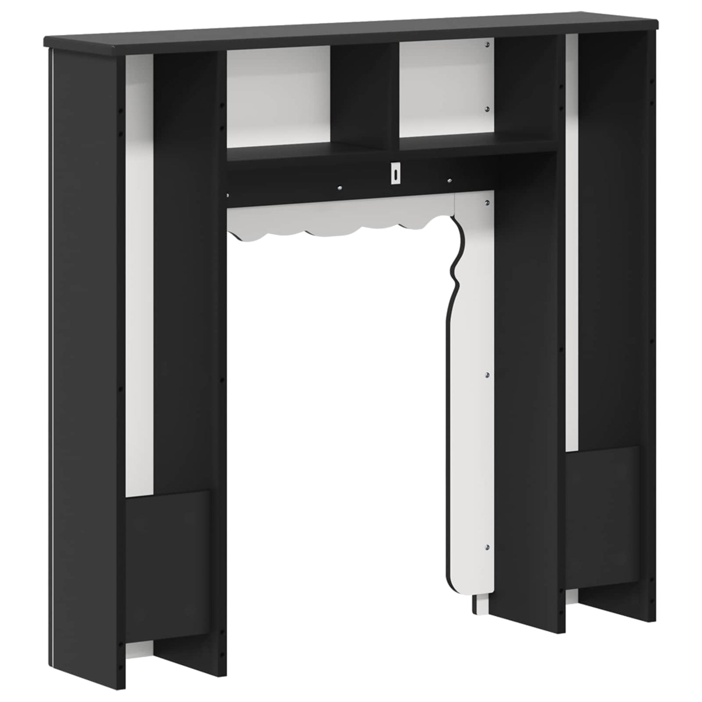 Peisramme Svart 93 x 20 x 89 cm Konstruert tre