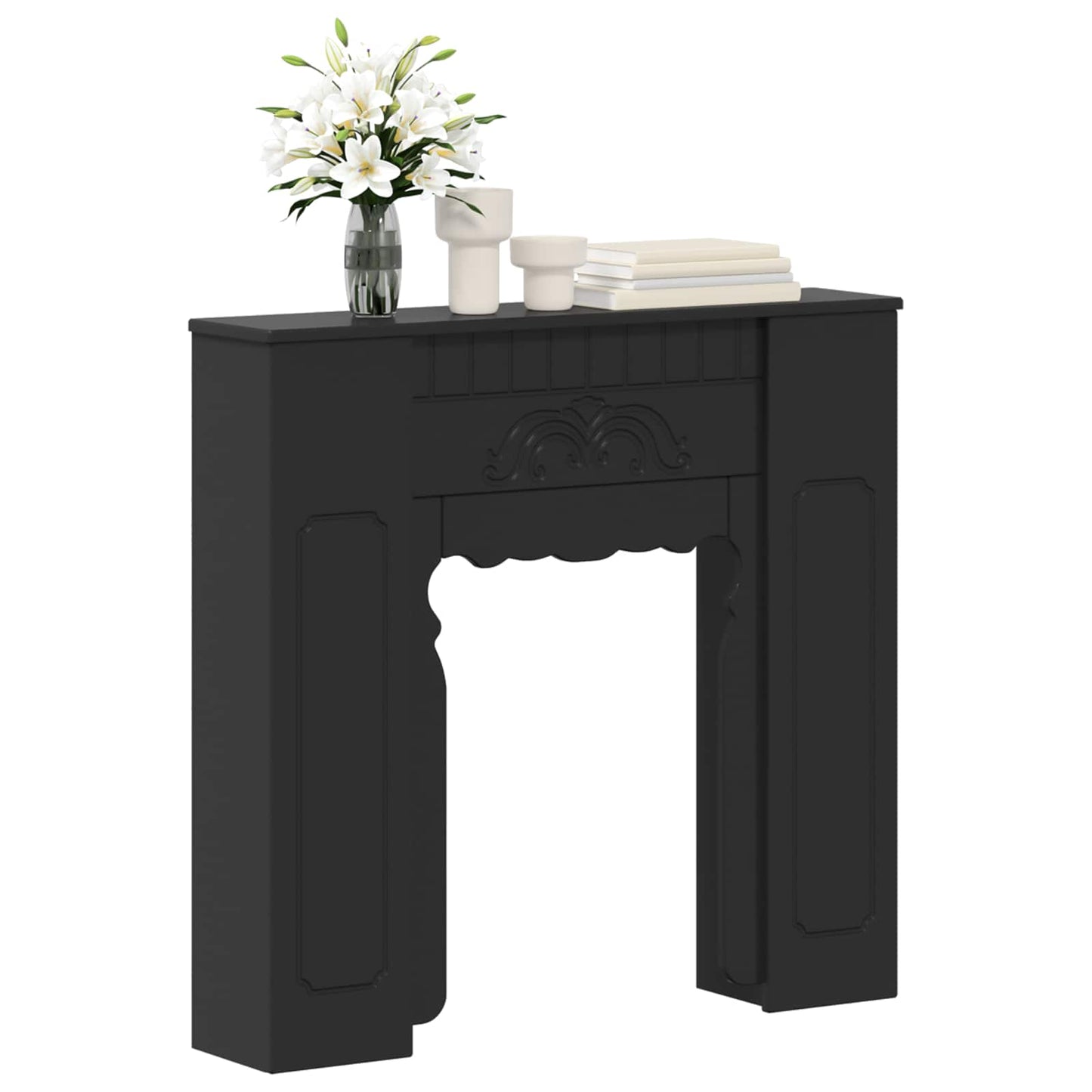 Peisramme Svart 93 x 20 x 89 cm Konstruert tre
