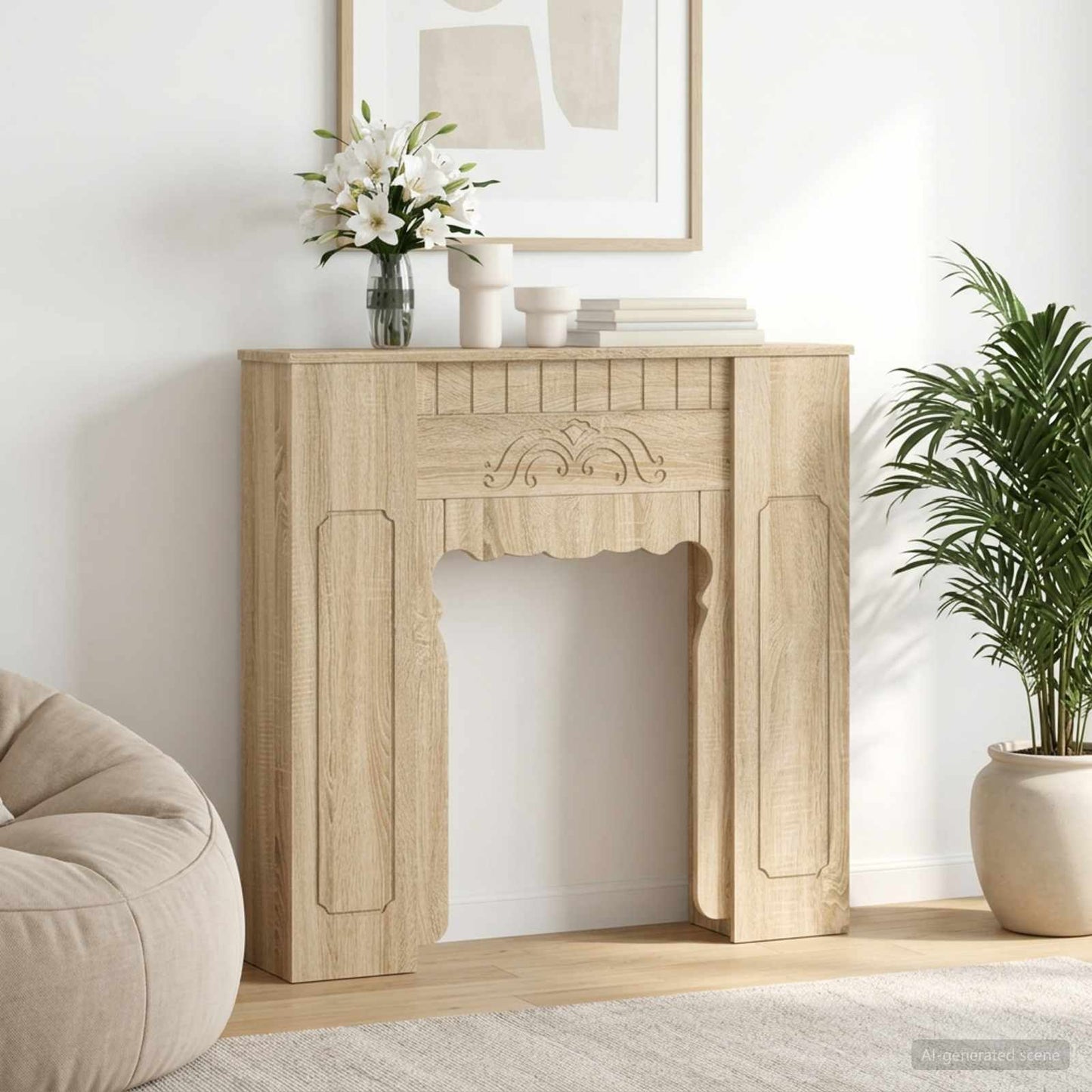 Peisramme Sonoma eik 93 x 20 x 89 cm Konstruert tre
